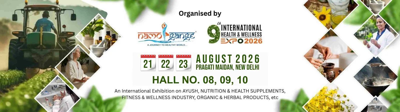9th Namo Gange International Health & Wellness Expo 2026 banner